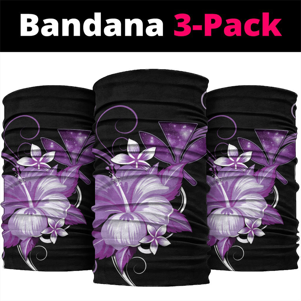 Hawaii Makahiki Kanaka Maoli Neck Gaiter Purple Hibiscus Floral Vibes LT05 package One Size: 25*50cm Purple - Polynesian Pride