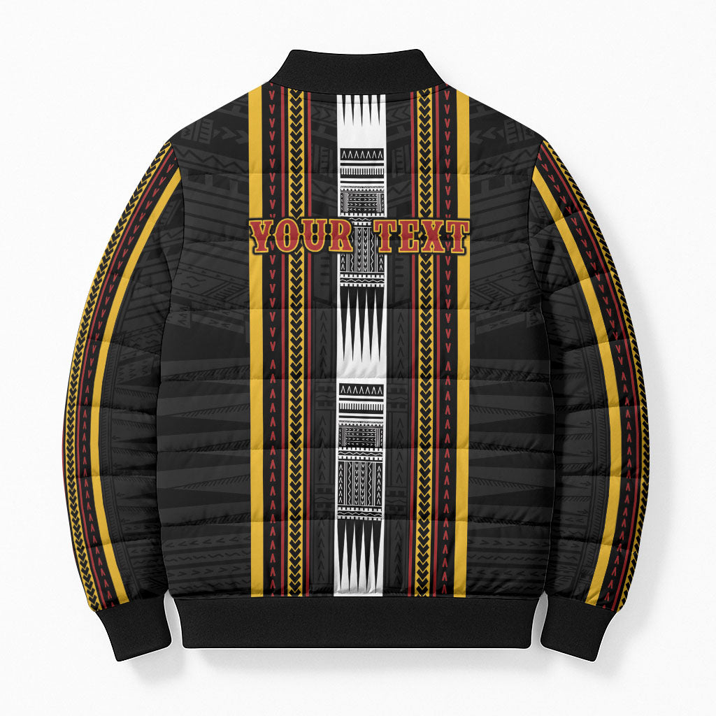 Personalised Salelologa Samoa Bomber Puffer Jacket Samoan Tribal Pattern LT05 - Polynesian Pride