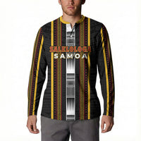 Personalised Salelologa Samoa Button Sweatshirt Samoan Tribal Pattern LT05 - Polynesian Pride