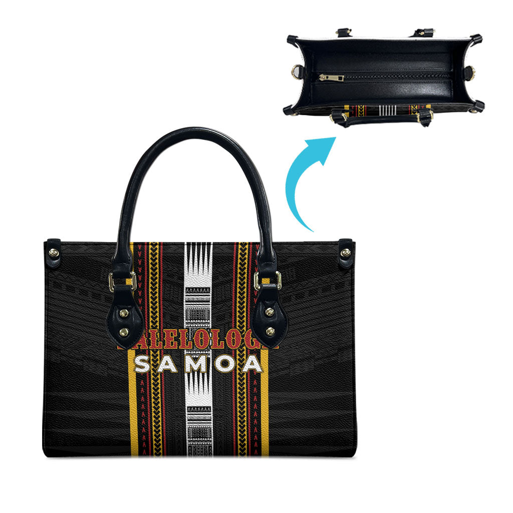 Salelologa Samoa Leather Bag Samoan Tribal Pattern LT05 - Polynesian Pride
