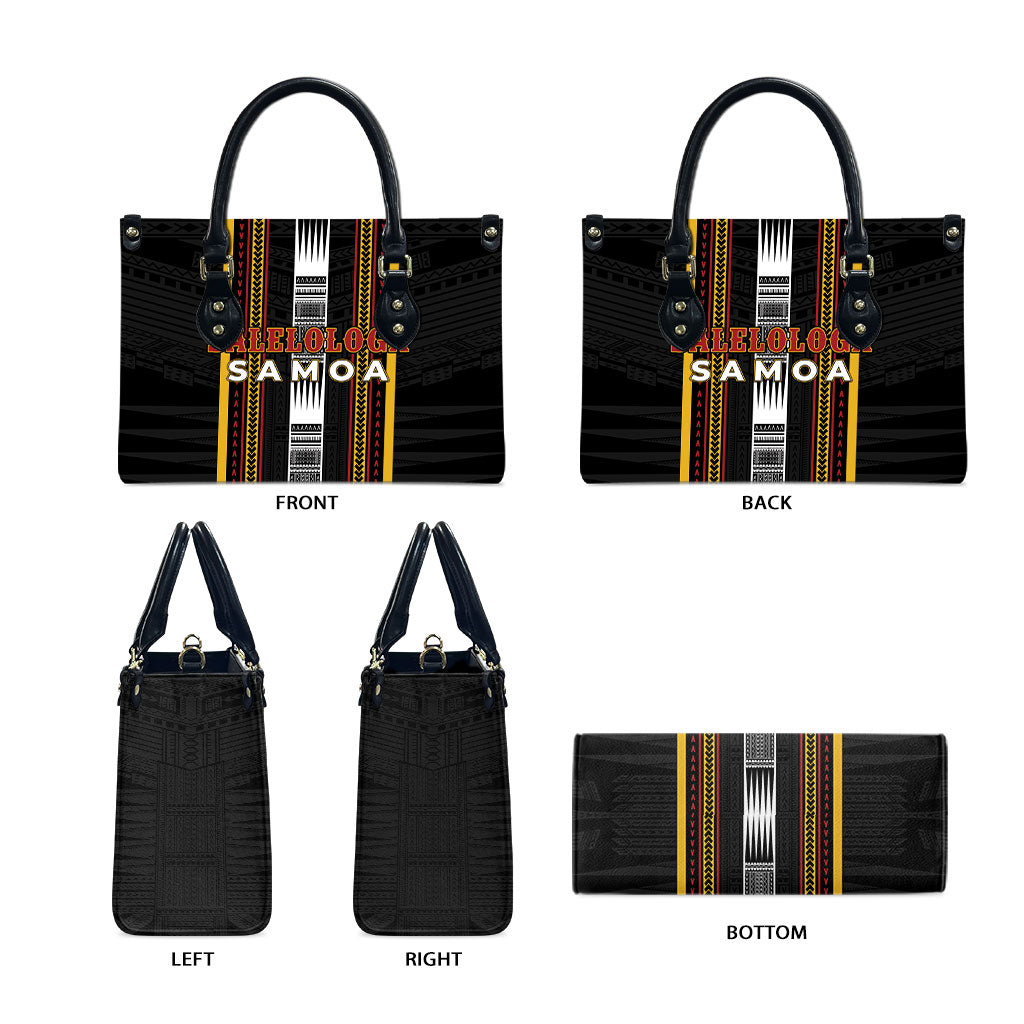 Salelologa Samoa Leather Bag Samoan Tribal Pattern LT05 - Polynesian Pride