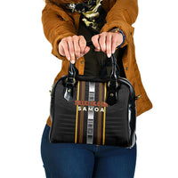 Salelologa Samoa Shoulder Handbag Samoan Tribal Pattern LT05 One Size Black - Polynesian Pride