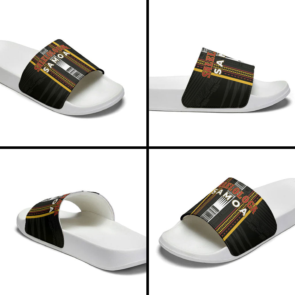 Salelologa Samoa Slide Sandals Samoan Tribal Pattern LT05 - Polynesian Pride