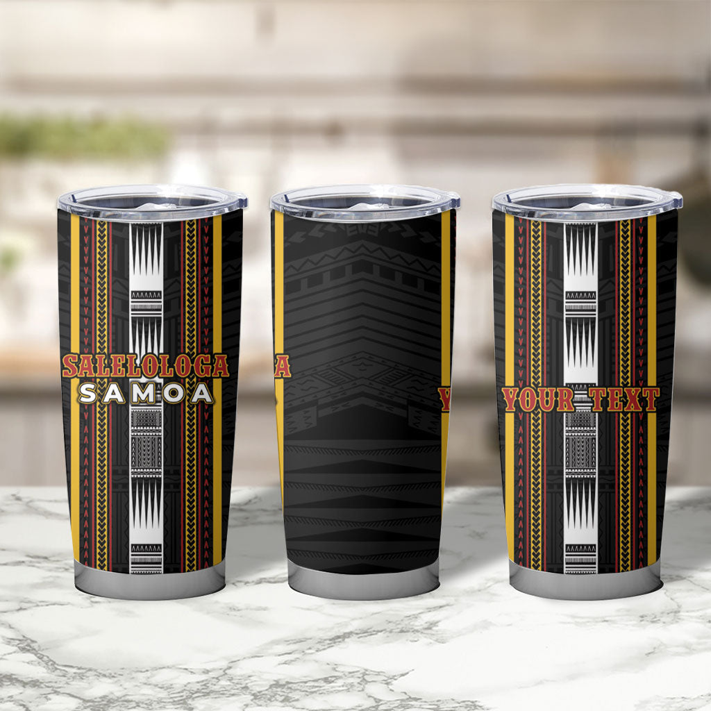 Personalised Salelologa Samoa Tumbler Cup Samoan Tribal Pattern LT05 - Polynesian Pride