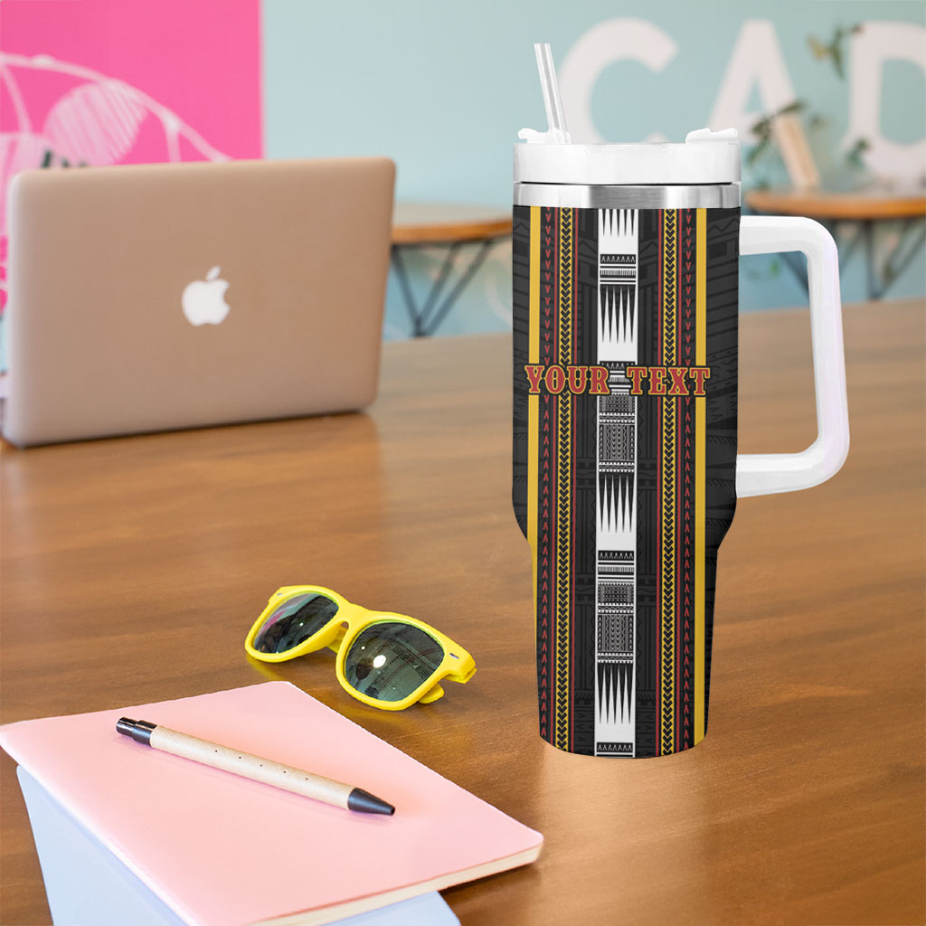 Personalised Salelologa Samoa Tumbler With Handle Samoan Tribal Pattern LT05 - Polynesian Pride