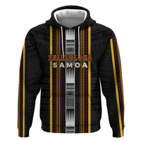 Personalised Salelologa Samoa Zip Hoodie Samoan Tribal Pattern LT05 Pullover Hoodie Black - Polynesian Pride