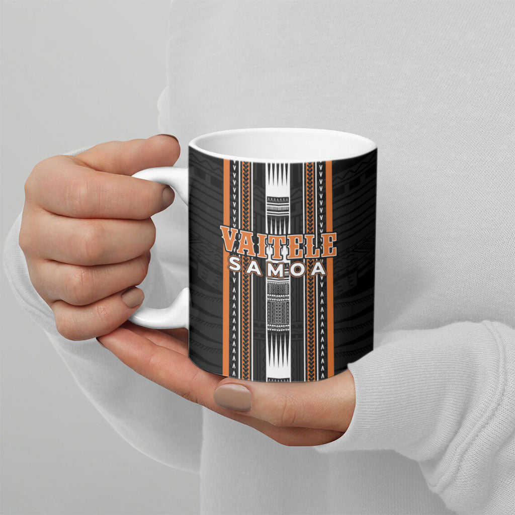 Personalised Vaitele Samoa Ceramic Mug Samoan Tribal Pattern LT05 - Polynesian Pride