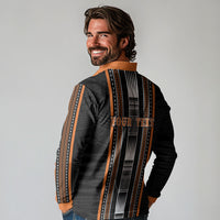 Personalised Vaitele Samoa Long Sleeve Polo Shirt Samoan Tribal Pattern LT05 - Polynesian Pride