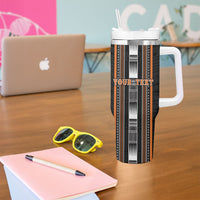 Personalised Vaitele Samoa Tumbler With Handle Samoan Tribal Pattern LT05 - Polynesian Pride