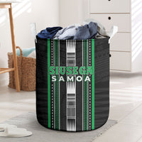 Siusega Samoa Laundry Basket Samoan Tribal Pattern LT05 Green - Polynesian Pride