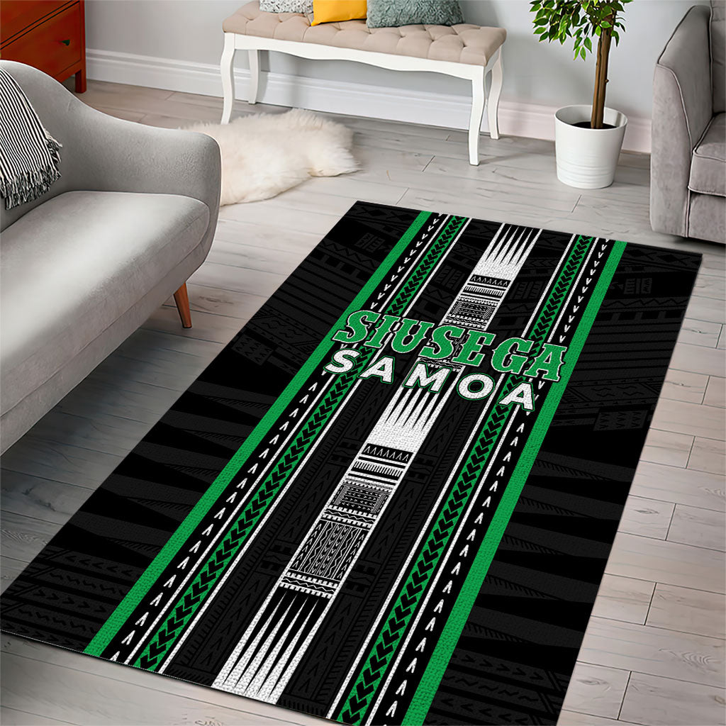 Siusega Samoa Area Rug Samoan Tribal Pattern LT05 - Polynesian Pride