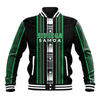 Personalised Siusega Samoa Baseball Jacket Samoan Tribal Pattern LT05 Unisex Green - Polynesian Pride