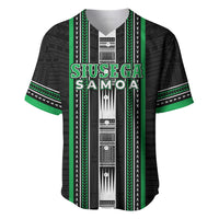 Personalised Siusega Samoa Baseball Jersey Samoan Tribal Pattern LT05 Green - Polynesian Pride