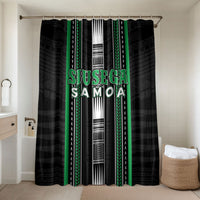 Siusega Samoa Bathroom Set Samoan Tribal Pattern LT05 Shower Curtain Only Green - Polynesian Pride