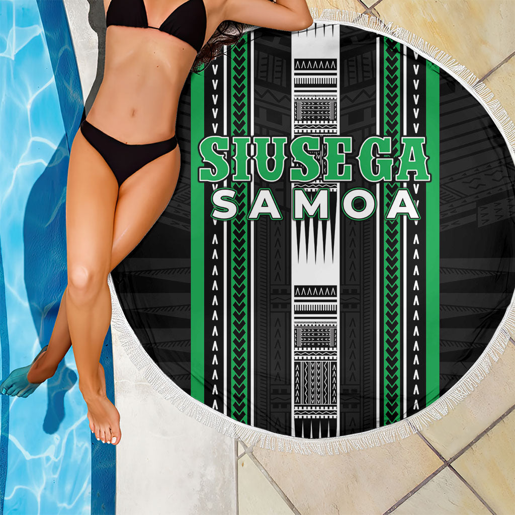 Siusega Samoa Beach Blanket Samoan Tribal Pattern LT05 - Polynesian Pride