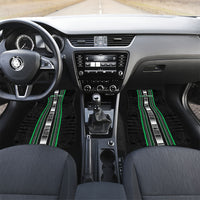Personalised Siusega Samoa Car Mats Samoan Tribal Pattern LT05 Set 2pcs - Front Green - Polynesian Pride