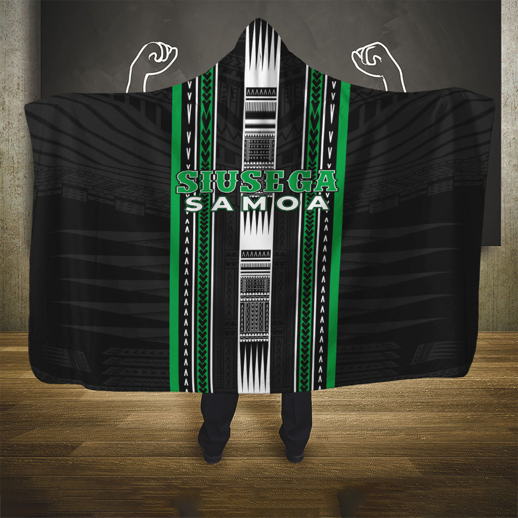 Siusega Samoa Hooded Blanket Samoan Tribal Pattern LT05 - Polynesian Pride