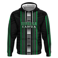 Personalised Siusega Samoa Hoodie Samoan Tribal Pattern LT05 Pullover Hoodie Green - Polynesian Pride