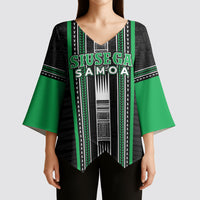 Personalised Siusega Samoa Kimono Sleeve Blouse Samoan Tribal Pattern LT05 - Polynesian Pride