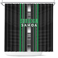Siusega Samoa Shower Curtain Samoan Tribal Pattern LT05 Green - Polynesian Pride