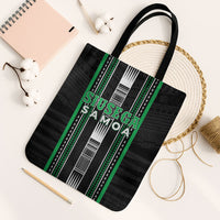 Siusega Samoa Tote Bag Samoan Tribal Pattern LT05 Black Strap One Size Green - Polynesian Pride