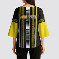 Personalised Faleasiu Samoa Kimono Sleeve Blouse Samoan Tribal Pattern LT05 - Polynesian Pride