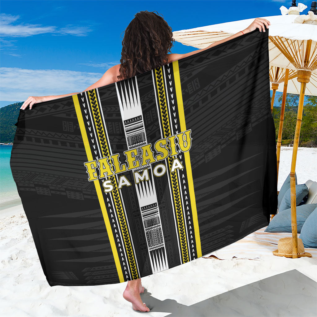Faleasiu Samoa Sarong Samoan Tribal Pattern LT05 One Size 44 x 66 inches Yellow - Polynesian Pride