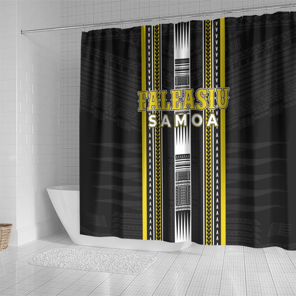 Faleasiu Samoa Shower Curtain Samoan Tribal Pattern LT05 - Polynesian Pride