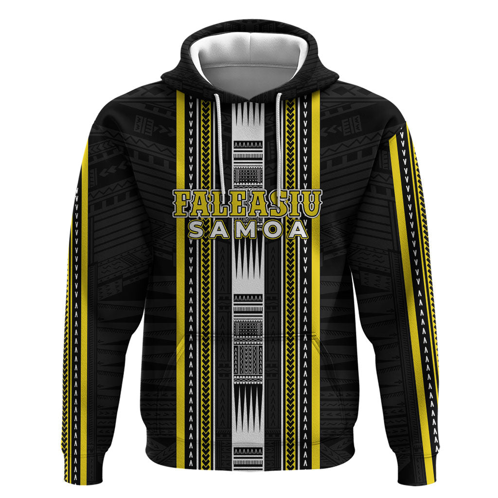 Personalised Faleasiu Samoa Zip Hoodie Samoan Tribal Pattern LT05 Pullover Hoodie Yellow - Polynesian Pride