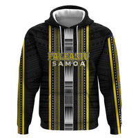 Personalised Faleasiu Samoa Zip Hoodie Samoan Tribal Pattern LT05 Pullover Hoodie Yellow - Polynesian Pride