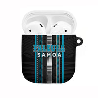 Faleula Samoa AirPods Case Samoan Tribal Pattern LT05 Blue - Polynesian Pride