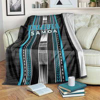Faleula Samoa Blanket Samoan Tribal Pattern LT05 Blue - Polynesian Pride