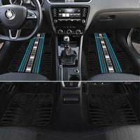 Personalised Faleula Samoa Car Mats Samoan Tribal Pattern LT05 Set 4pcs Blue - Polynesian Pride