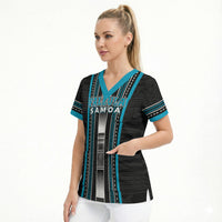 Personalised Faleula Samoa Scrub Top Samoan Tribal Pattern LT05 - Polynesian Pride