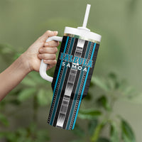 Personalised Faleula Samoa Tumbler With Handle Samoan Tribal Pattern LT05 - Polynesian Pride