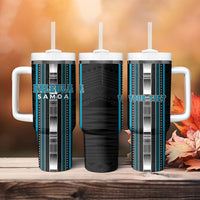 Personalised Faleula Samoa Tumbler With Handle Samoan Tribal Pattern LT05 - Polynesian Pride