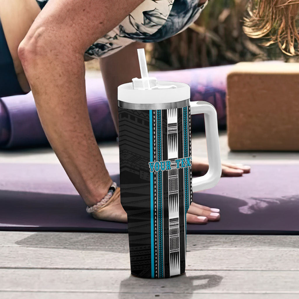 Personalised Faleula Samoa Tumbler With Handle Samoan Tribal Pattern LT05 - Polynesian Pride