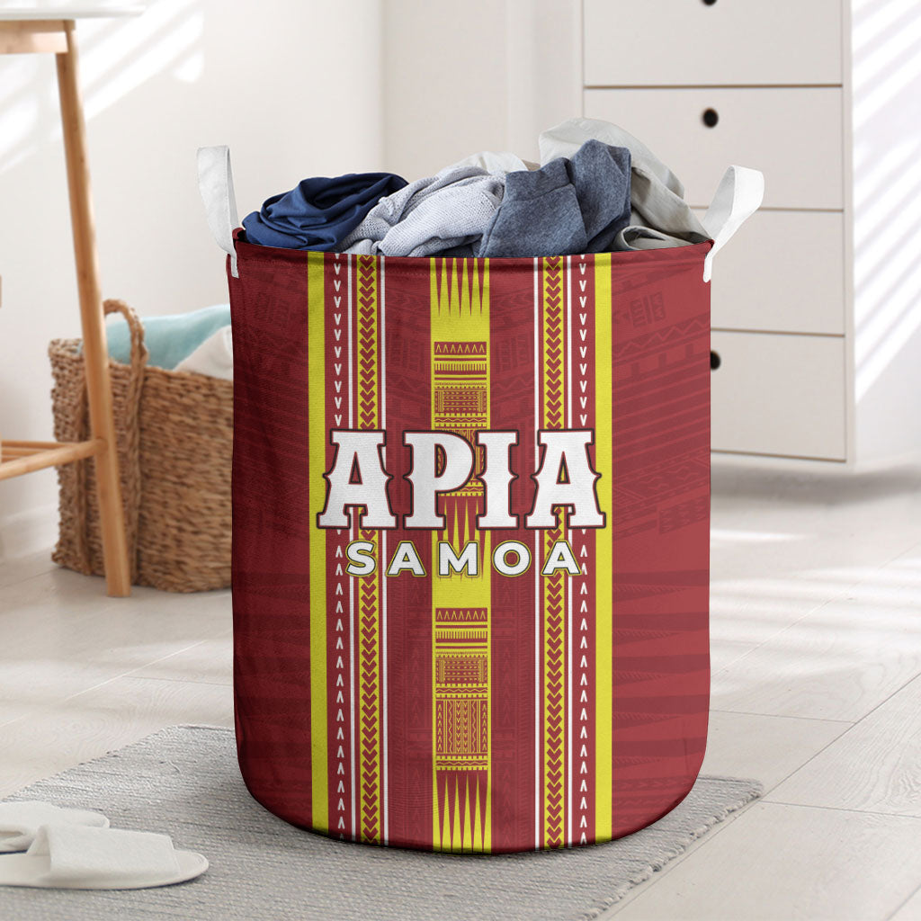 Apia Samoa Laundry Basket Samoan Tribal Pattern LT05 Red - Polynesian Pride
