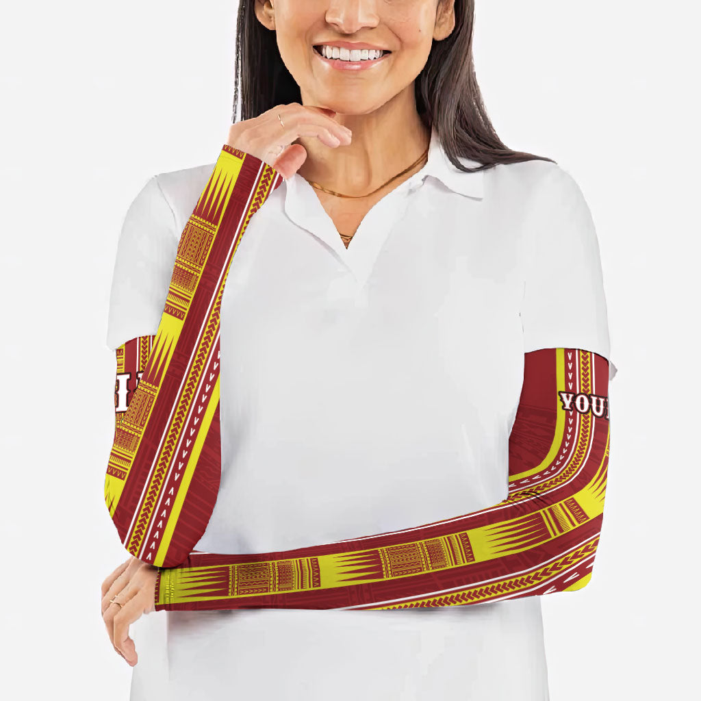 Personalised Apia Samoa Arm Sleeves Samoan Tribal Pattern LT05 - Polynesian Pride