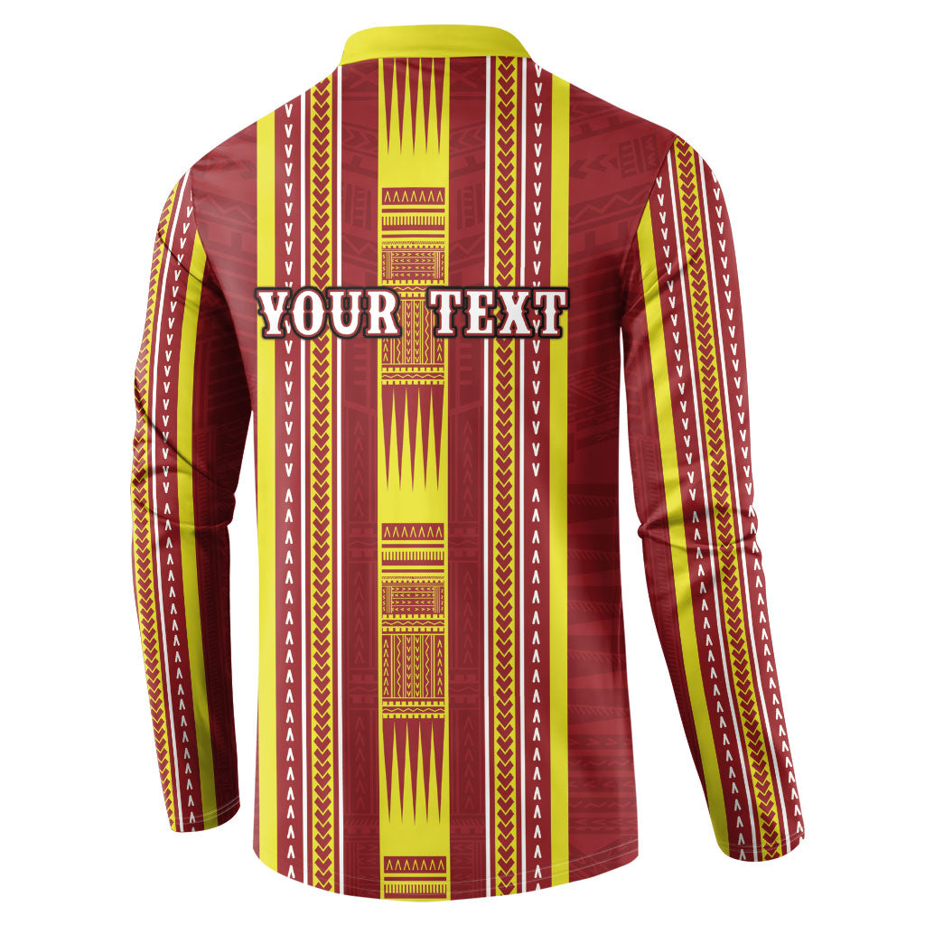 Personalised Apia Samoa Button Sweatshirt Samoan Tribal Pattern LT05 - Polynesian Pride