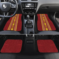 Personalised Apia Samoa Car Mats Samoan Tribal Pattern LT05 Set 4pcs Red - Polynesian Pride