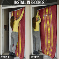 Personalised Apia Samoa Door Cover Samoan Tribal Pattern LT05 - Polynesian Pride