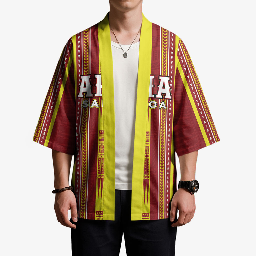 Personalised Apia Samoa Kimono Samoan Tribal Pattern LT05 - Polynesian Pride