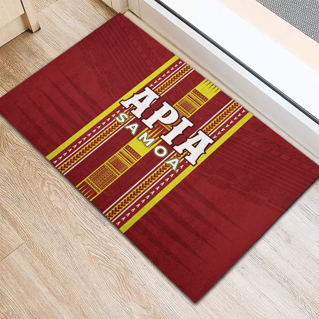 Apia Samoa Rubber Doormat Samoan Tribal Pattern LT05 - Polynesian Pride