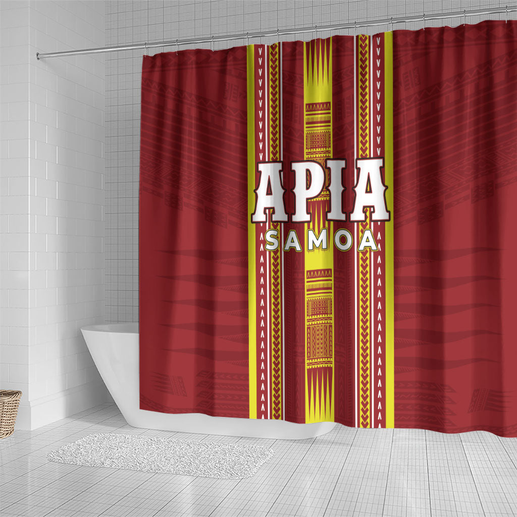 Apia Samoa Shower Curtain Samoan Tribal Pattern LT05 - Polynesian Pride