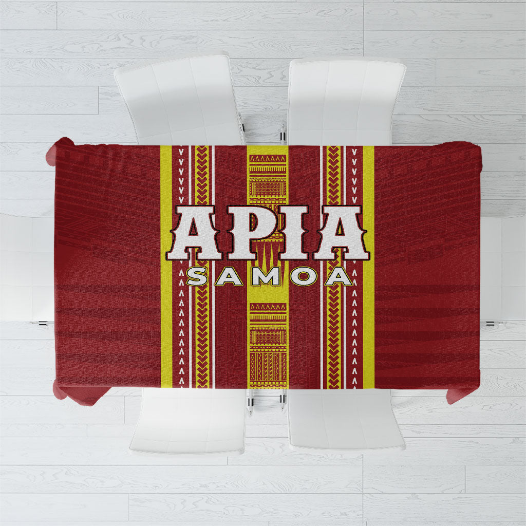 Apia Samoa Tablecloth Samoan Tribal Pattern LT05 Red - Polynesian Pride