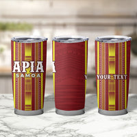 Personalised Apia Samoa Tumbler Cup Samoan Tribal Pattern LT05 - Polynesian Pride