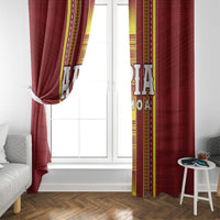 Apia Samoa Window Curtain Samoan Tribal Pattern LT05 - Polynesian Pride