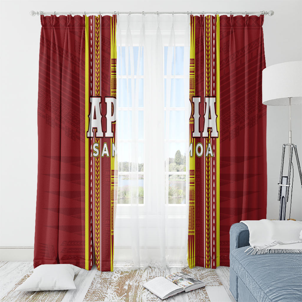Apia Samoa Window Curtain Samoan Tribal Pattern LT05 - Polynesian Pride