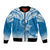 FSM Yap Constitution Day Bomber Jacket Polynesian Batoids LT05 Unisex Blue - Polynesian Pride